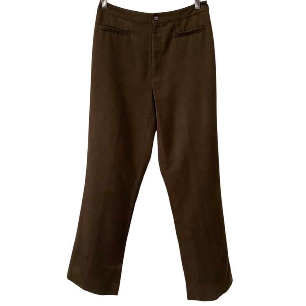 Harold’s Women’s Dark Brown Trouser Pants US 6 Straight Leg Academia Preppy FLAW - Picture 8 of 8